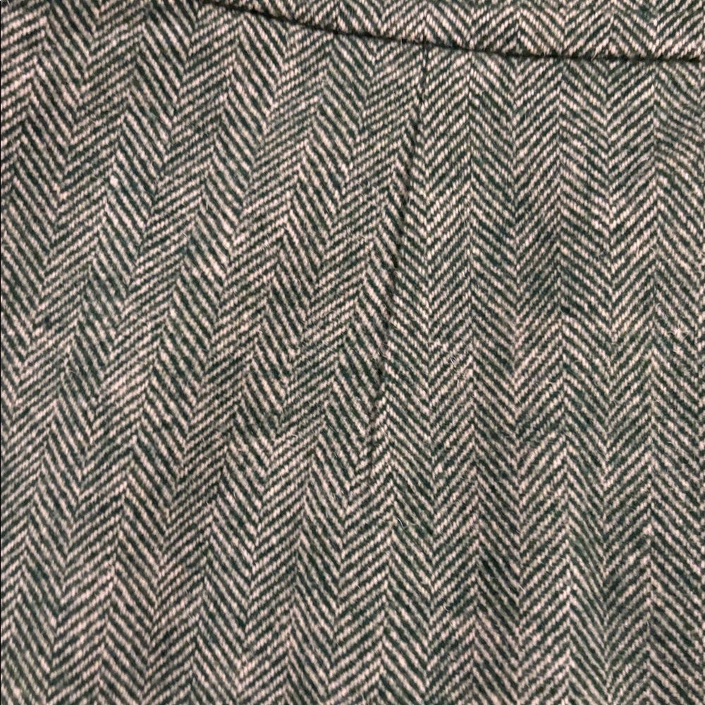 J. Crew Green and white chevron A-Line Skirt - Picture 8 of 8